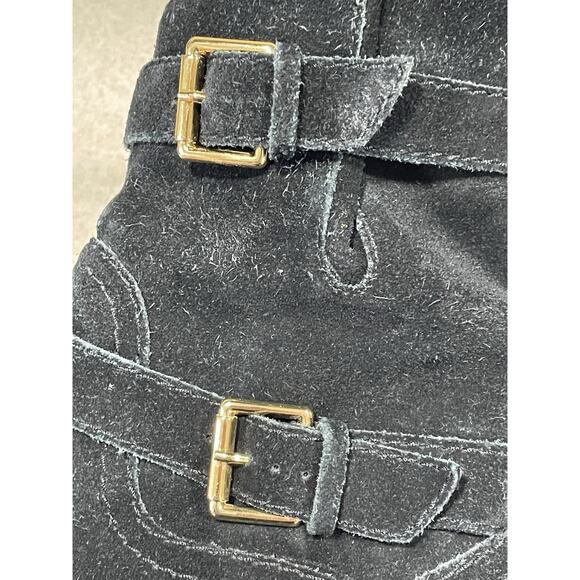 Kate Spade New York Boots Womens 6.5 M Sabina Buckle Ankle Bootie Black Suede - Picture 9 of 13